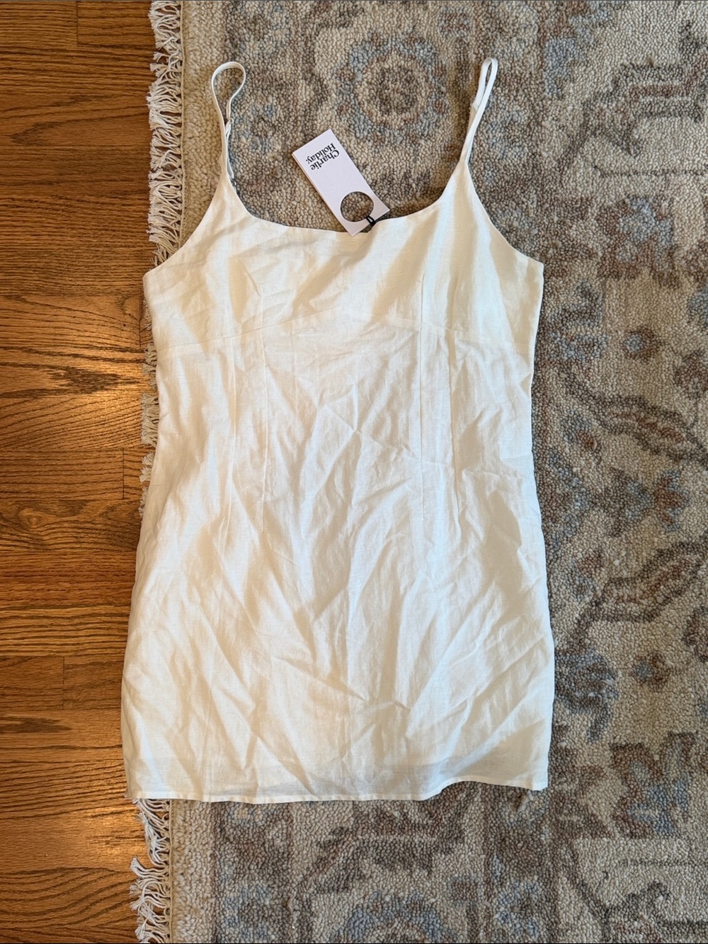 NWT Charlie Holiday Cream Linen Dress